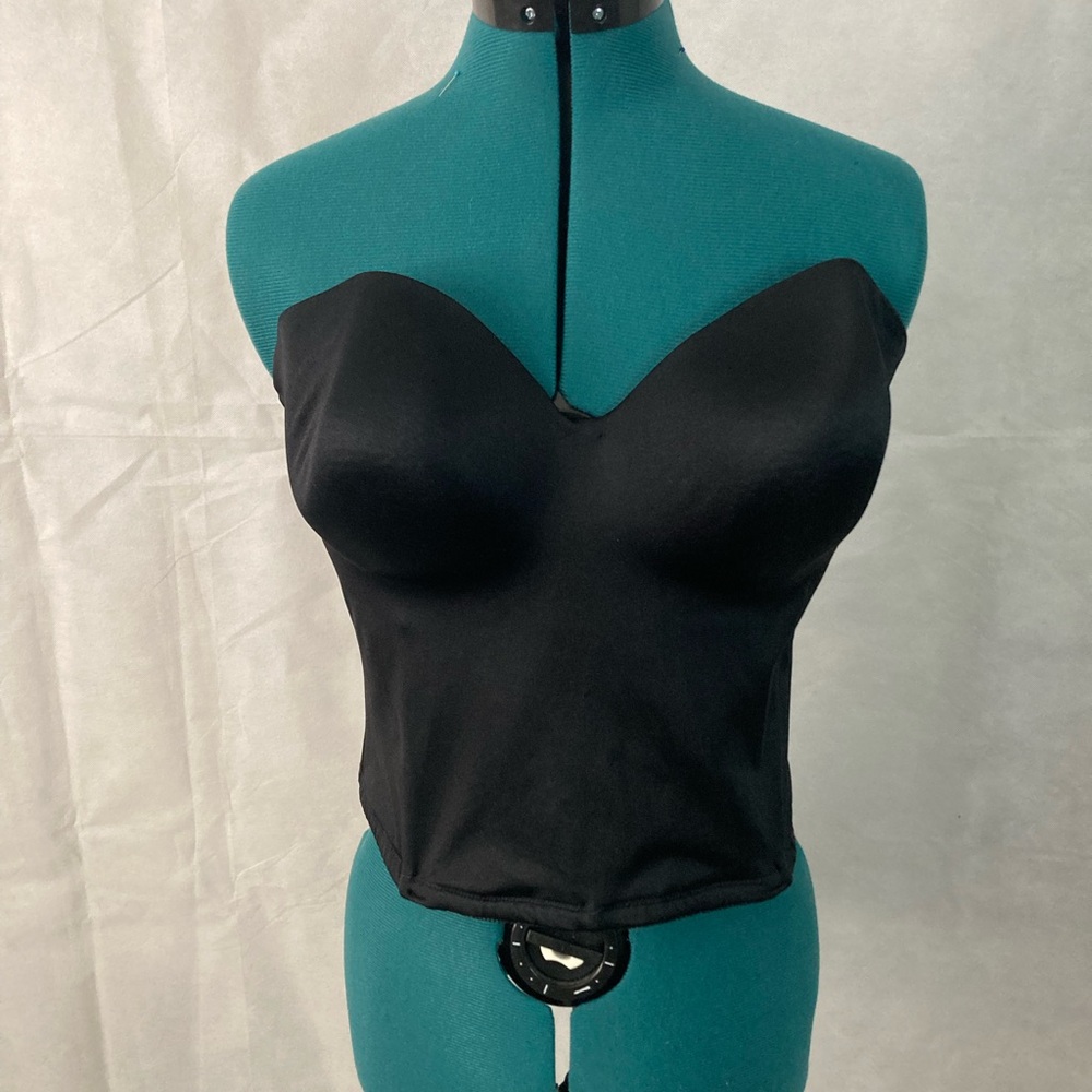 Dominique Black Mesh Detail Top